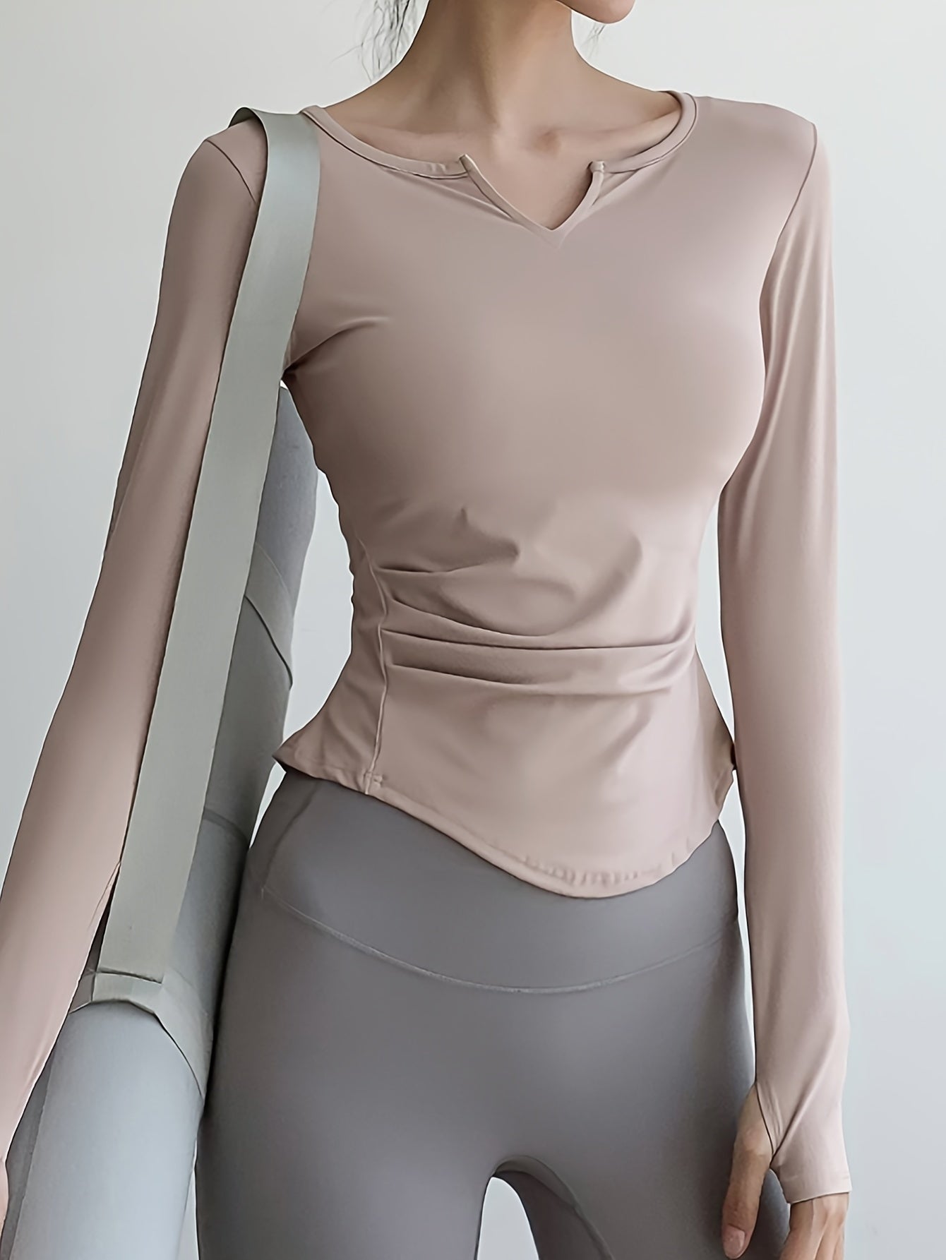 Women's Quick Drying Long Sleeve Sports T Shirt for Running Yoga Fitness