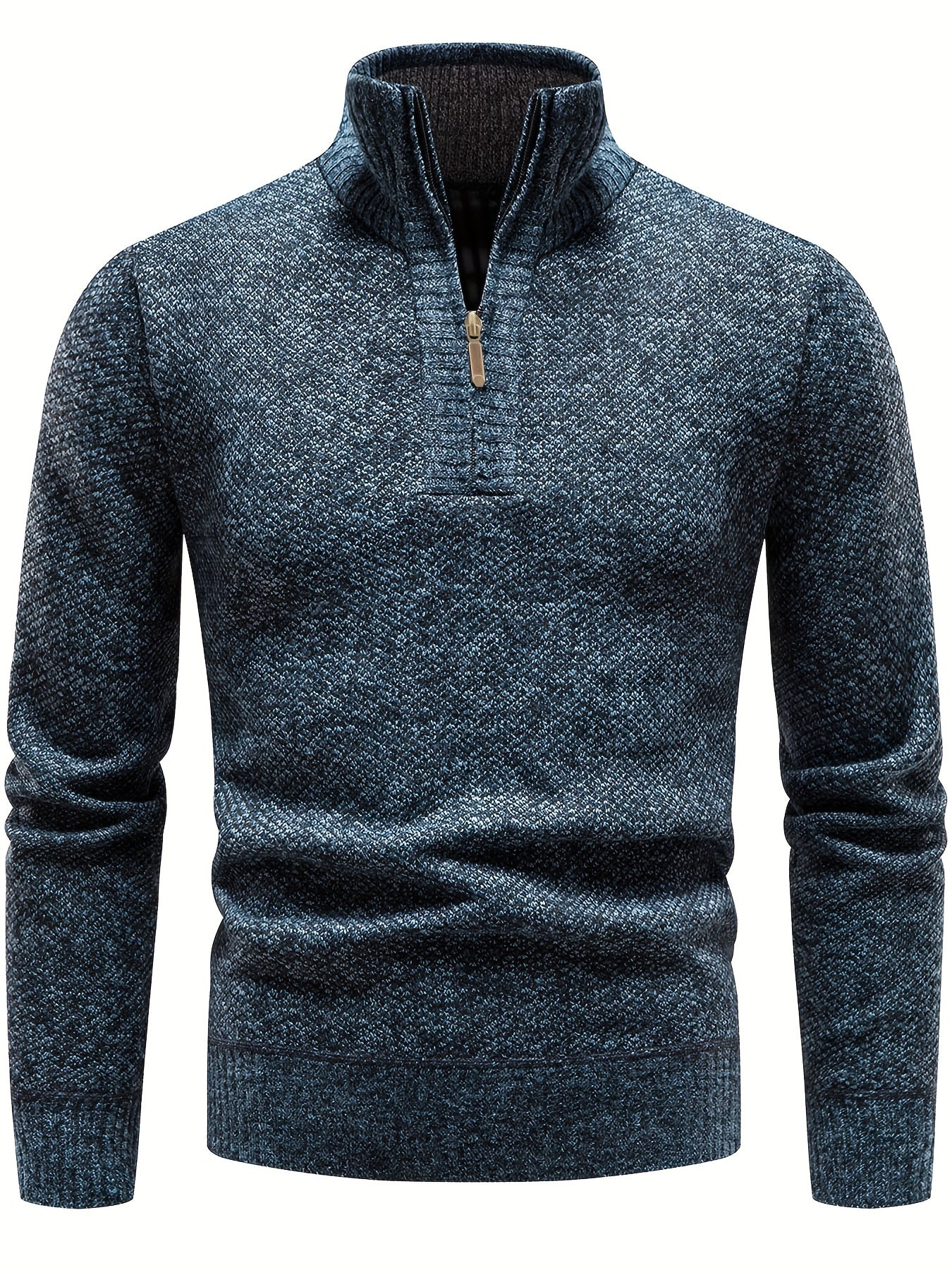 Men's Soft Touch Quarter Zip Sweater Thermal Jumper