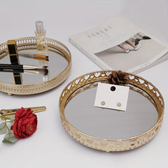 Nordic Light Iron Art Mirror Jewelry Storage Box