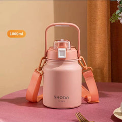 1L Outdoor Portable Large Capacity Kettle Stainless Steel Insulated Bottle
