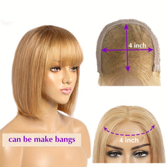 Short Bob Straight Lace Front Human Hair Wig