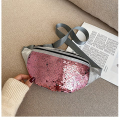 Sequins Waist Bag for Women Outdoor Travel & Commuting