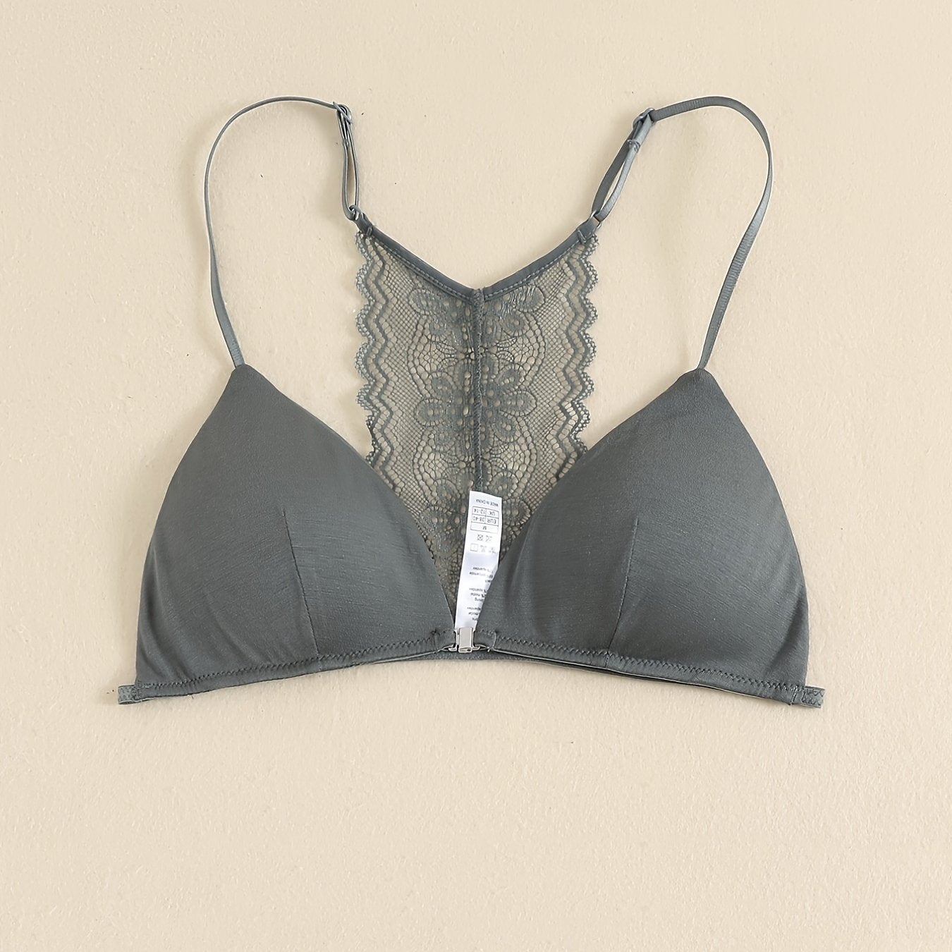Front Buckle Lace Bra Removable Pads Beauty Back Lingerie