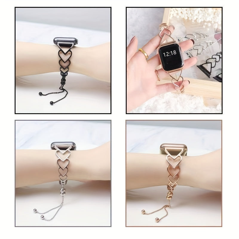 Heart Shape Watch Band Bracelet Dressy Replacement Strap