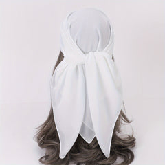 Chiffon Square Scarf Solid Hijab Bandana Shawl Windproof Head Wraps