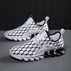 Men's Blade Sneakers Casual Breathable Shock Absorption Lace up Shoes