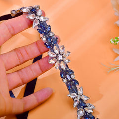 Sparkling Gemstone Ribbon Wedding Sash