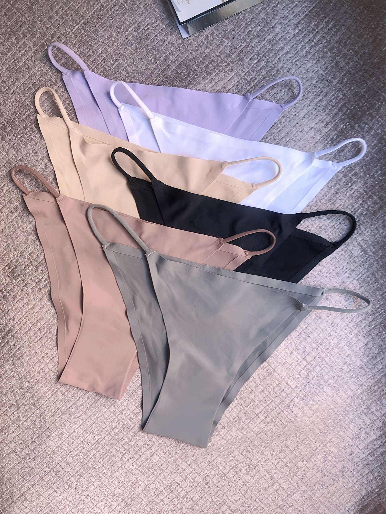 6 Pcs Seamless String Bikini Panties Low Waist Thin Band Women's Lingerie