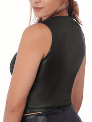 Y2K Cut Out Tank Top Sexy Crew Neck Summer Sleeveless
