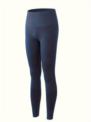 High Waist Yoga Pants Quick Drying Solid High Stretch Running Sports Leggings