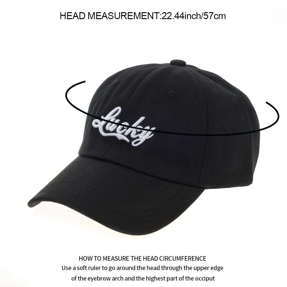 Soft Top Baseball Cap Letter Sunscreen Peaked Cap Unisex