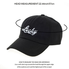 Soft Top Baseball Cap Letter Sunscreen Peaked Cap Unisex