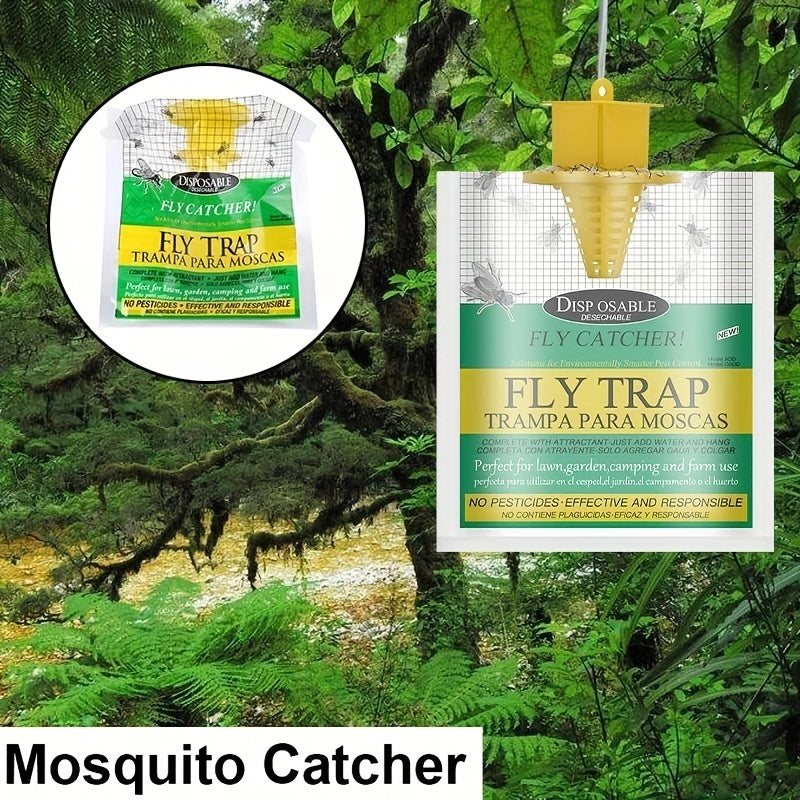 1pc Disposable Fly Trap Attracts Major Fly Species for Indoor/Outdoor