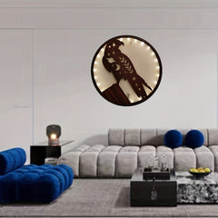 LED Wooden Hanging Sign Retro Holiday Decoration Wall Sticker Pendant