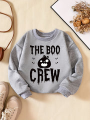 Girls' Halloween Graphic Sweatshirt - The Boo Crew