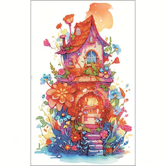 House Pattern 5D Diamond Painting Kit for Beginner DIY Home Wall Decor