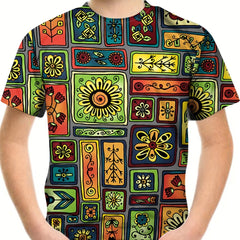 Kids Graphic T-shirt Active Short Sleeve Tee for Summer