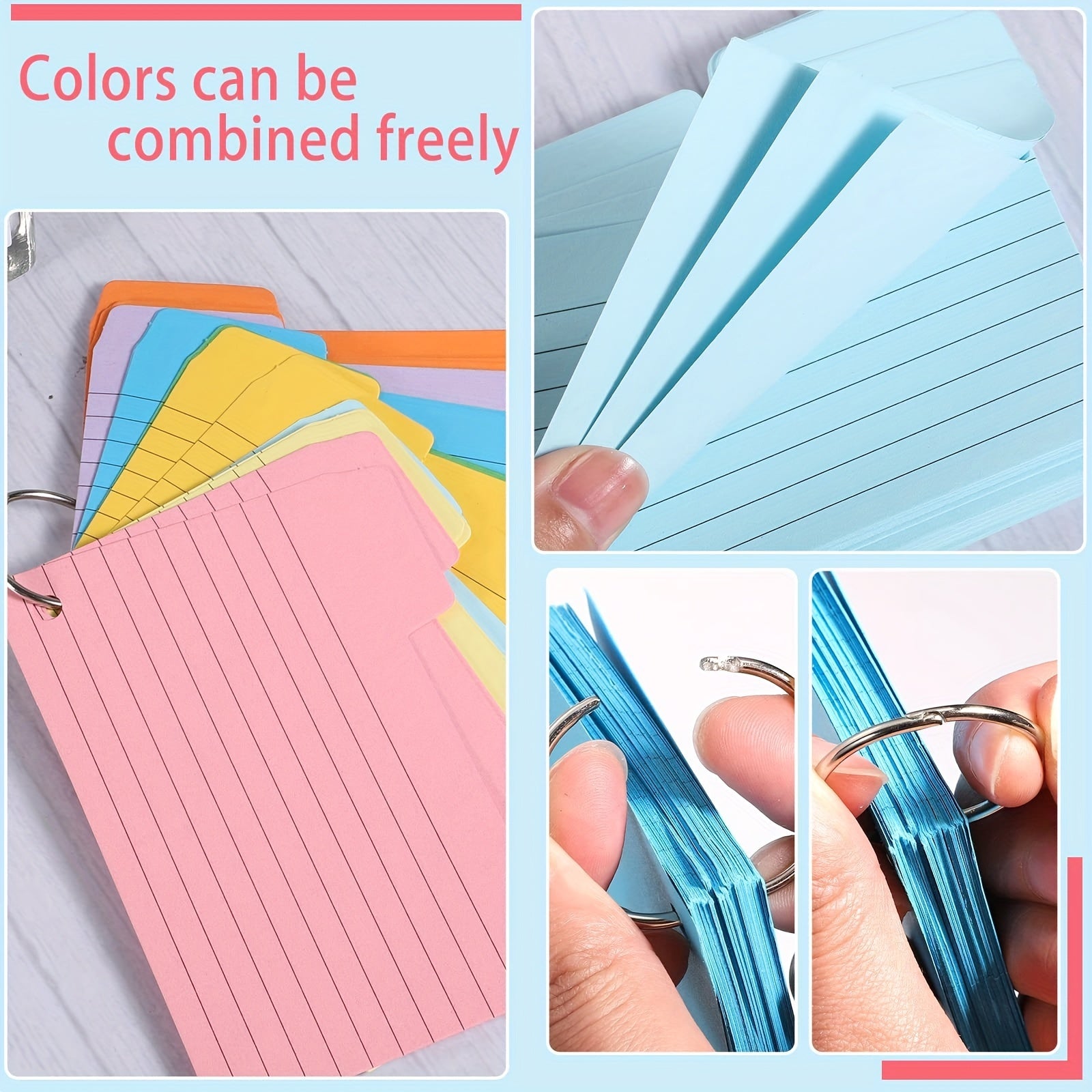 400pcs American Index Stickers Sticky Notes With Card Box