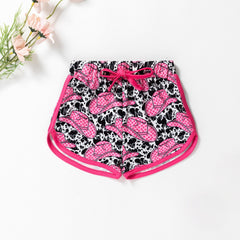 Baby Girls Hat Graphic Print Elastic Waist Drawstring Shorts