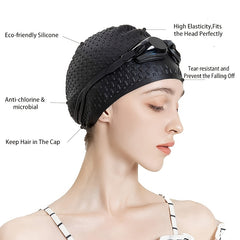 OMOUBOI Silicone Swim Cap High Elasticity 3D Ergonomic Unisex
