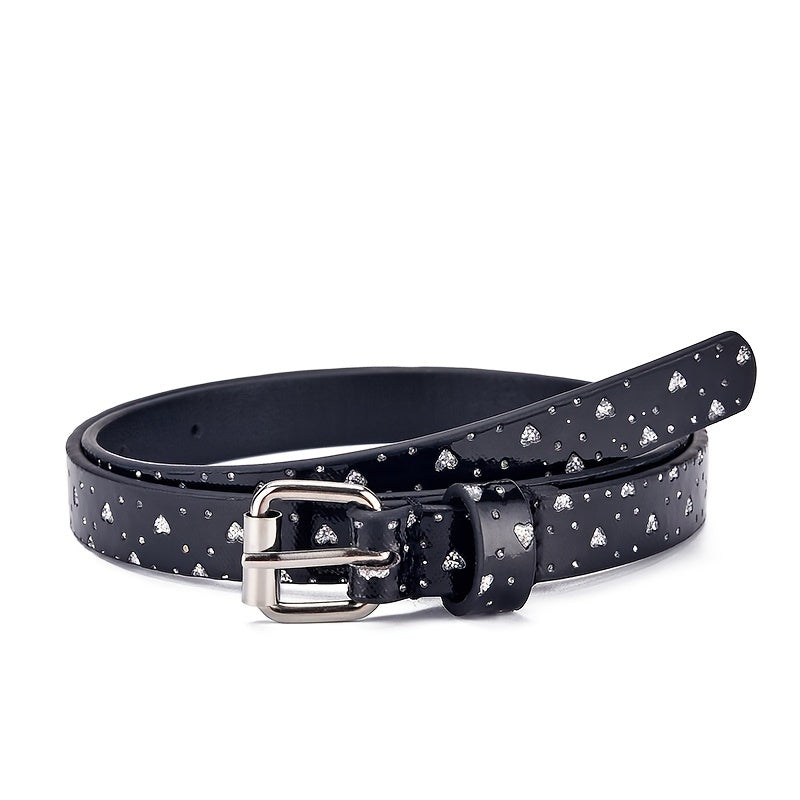Sequins Belt With Buckle Adjustable For Jeans And Pants