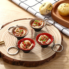 Bowl & Noodle Keychain Set for Couples
