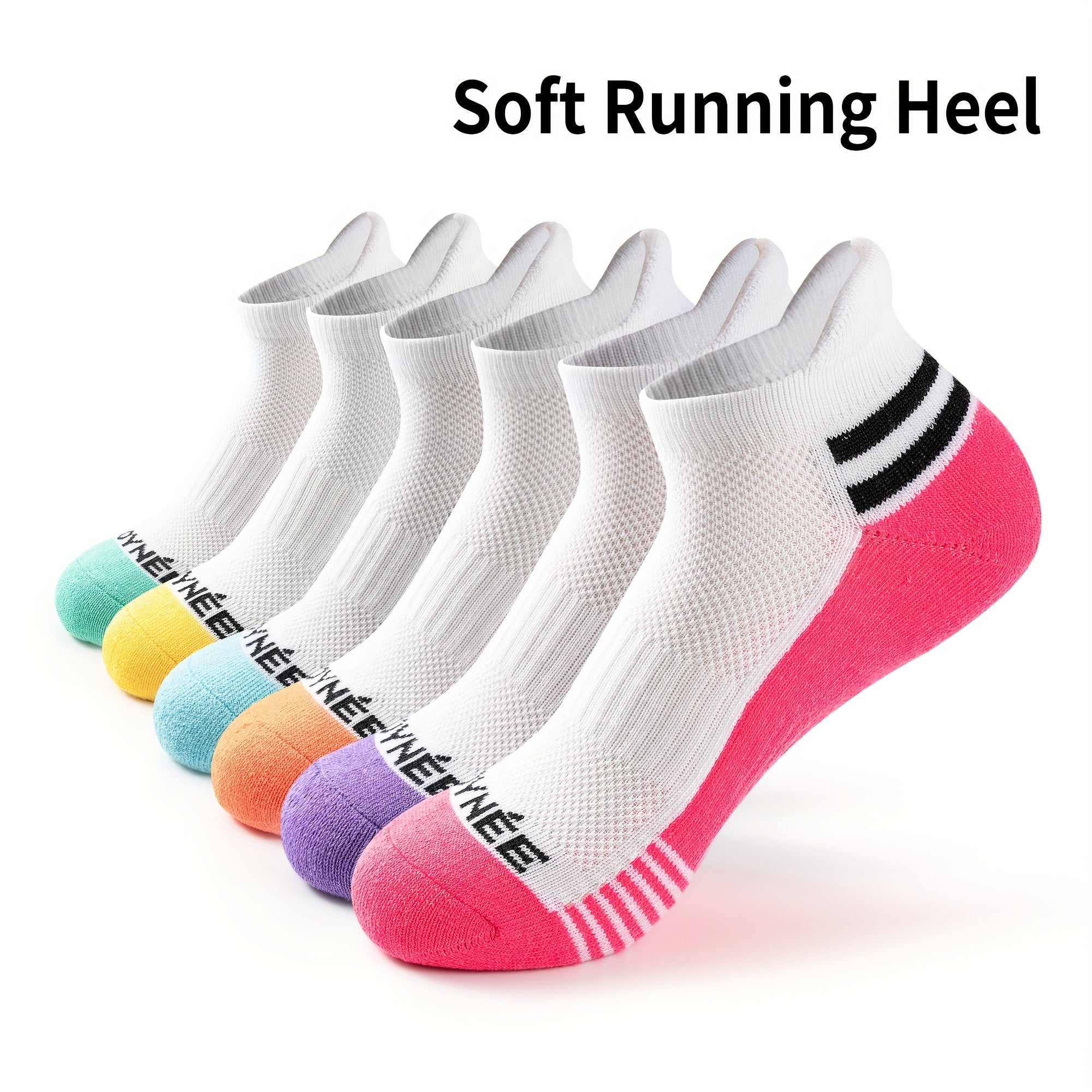 6 Pairs Colorblock Sports Socks Low Cut Ankle Socks Women's Stockings