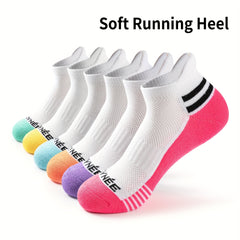 6 Pairs Colorblock Sports Socks Low Cut Ankle Socks Women's Stockings