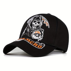 Unisex Casual Baseball Cap With Death God Pattern