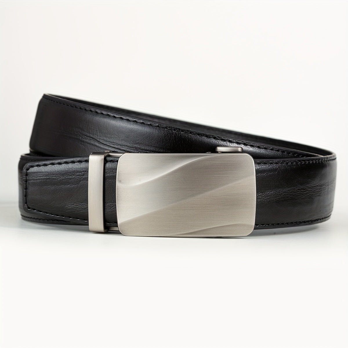 Men's Automatic Buckle PU Belt Embossed Belt