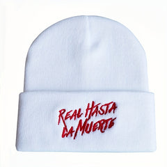 Stylish Windproof Knit Beanie Hat with Letter Embroidery