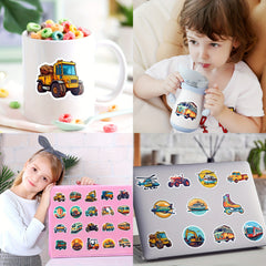 100pcs Excavator Building Blocks Creative Stickers