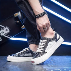 Acecred Men Canvas Low Top Sneaker Lace up Casual Shoes