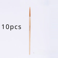 10 Nylon Hair Fine Tip Liner Brushes for Nail Art