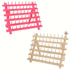 60 Spool Wooden Thread Holder Sewing Embroidery Rack Organizer