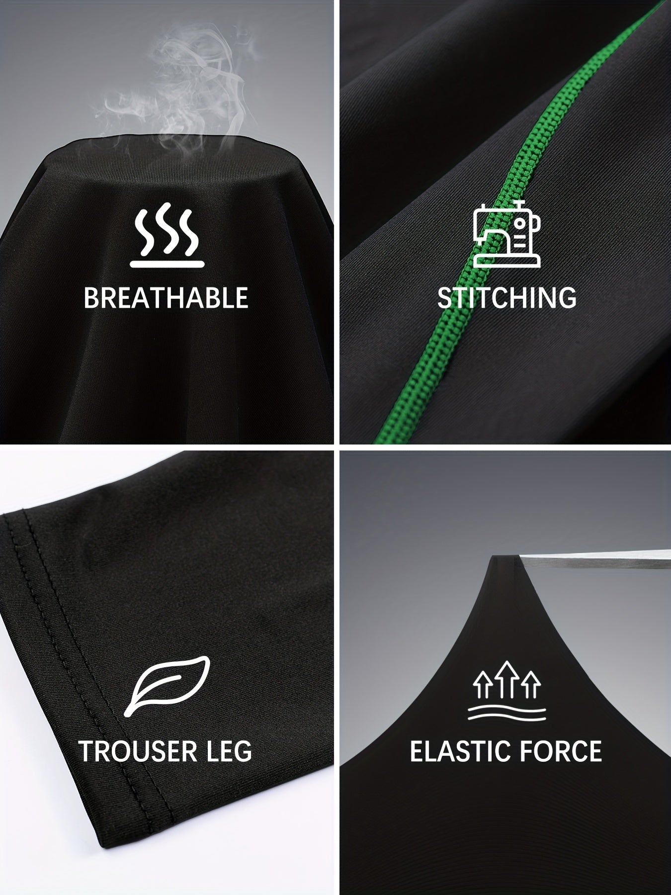 Men's Active Leggings Quick Dry Compression Pants for Outdoor Running