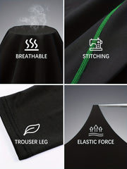 Men's Active Leggings Quick Dry Compression Pants for Outdoor Running