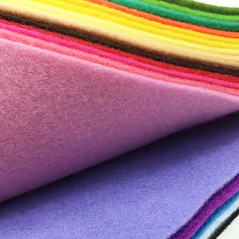 40pcs 30x20cm Felt Fabric Assorted Pack DIY Craft Sewing Squares