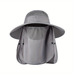 Outdoor Sunscreen Anti-mosquito Hat w/ Facecover for Camping Hiking Fishing