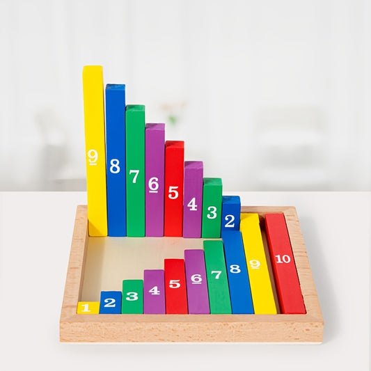 Wooden Number Counting Sticks Educational Toy Mixed Colors Fun