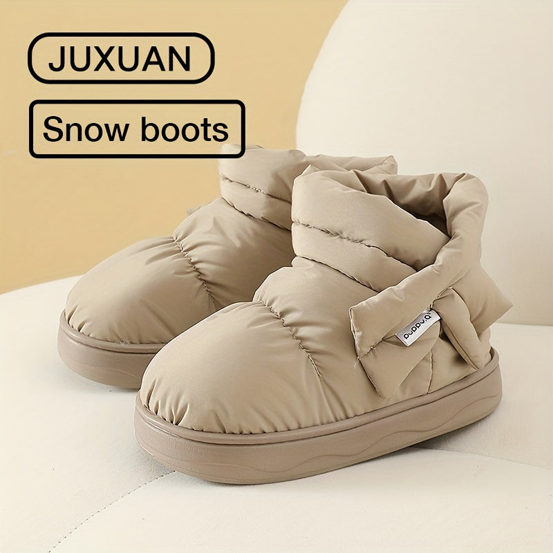 Women's Solid Thermal Snow Boots Fall Winter Keep Warm Non Slip Snow Shoes