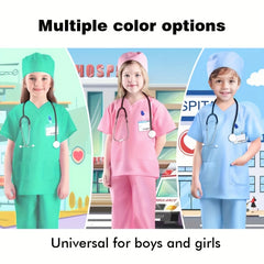 Kids Doctor Dress Up Clothing 4pcs Set for Play Halloween Dress Up