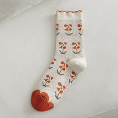 3 Pairs Women's Retro Medium Tube Socks
