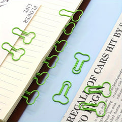 20pcs Plastic coated Wire Paper Clips Cartoon colored Paper Clips Stationery