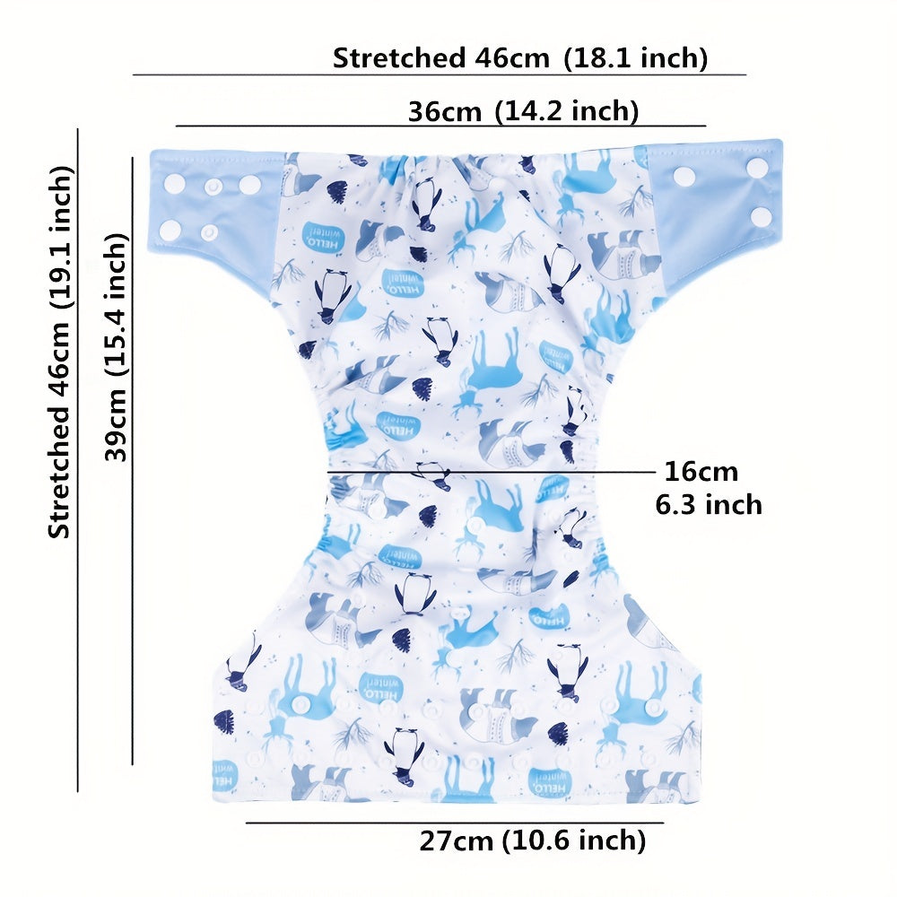 1pc Reusable Adjustable Washable Diaper + Bamboo Charcoal Insert