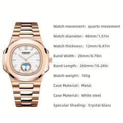 Classic Business Steel Strap Quartz Watch Waterproof Watch