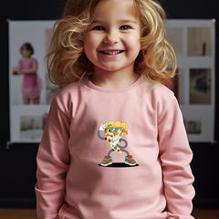Breathable Pie Graphic Crew Neck Long Sleeve Sweatshirt Pullover