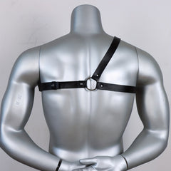 Men's Punk Body Chest Harness Suspenders PU Leather Adjustable Strap
