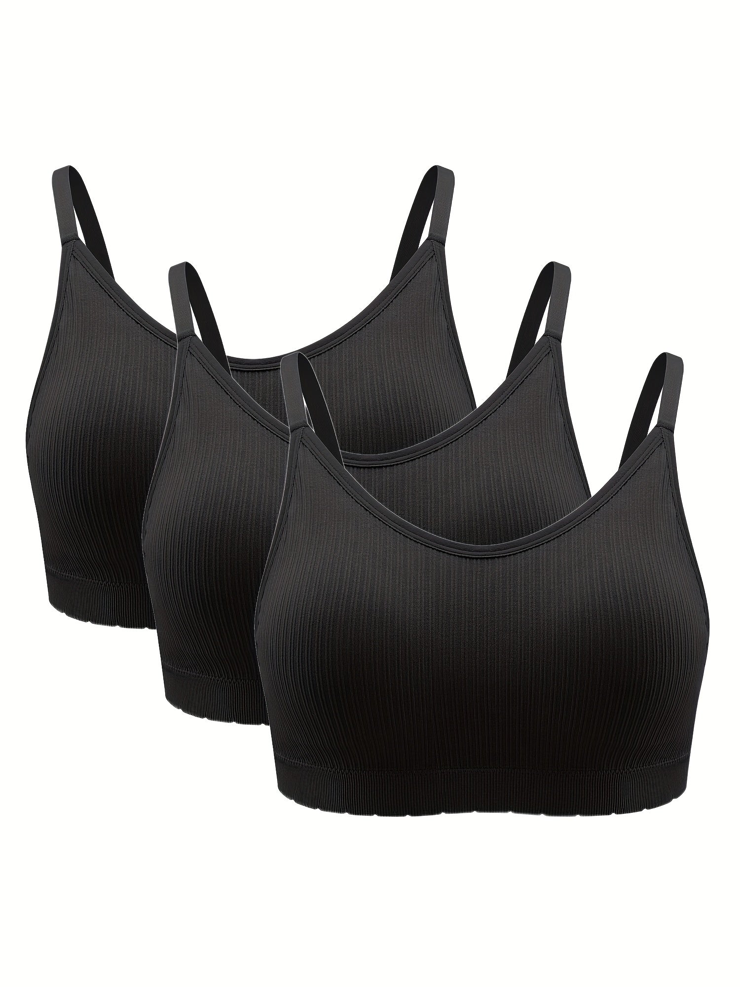 3 Pack Plus Size Seamless Sports Bra Set