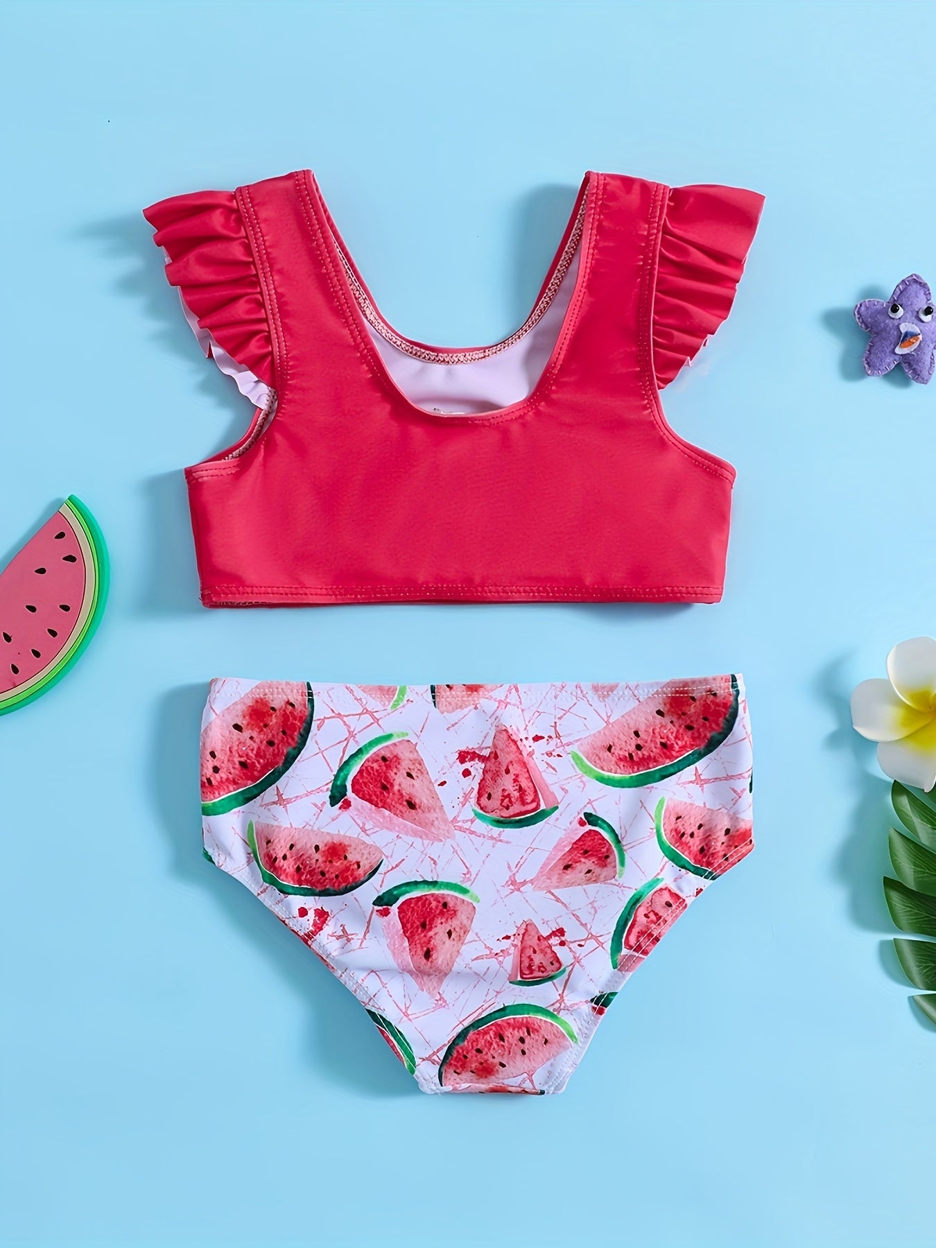 Starfish & Watermelon Bikini Set for Girls